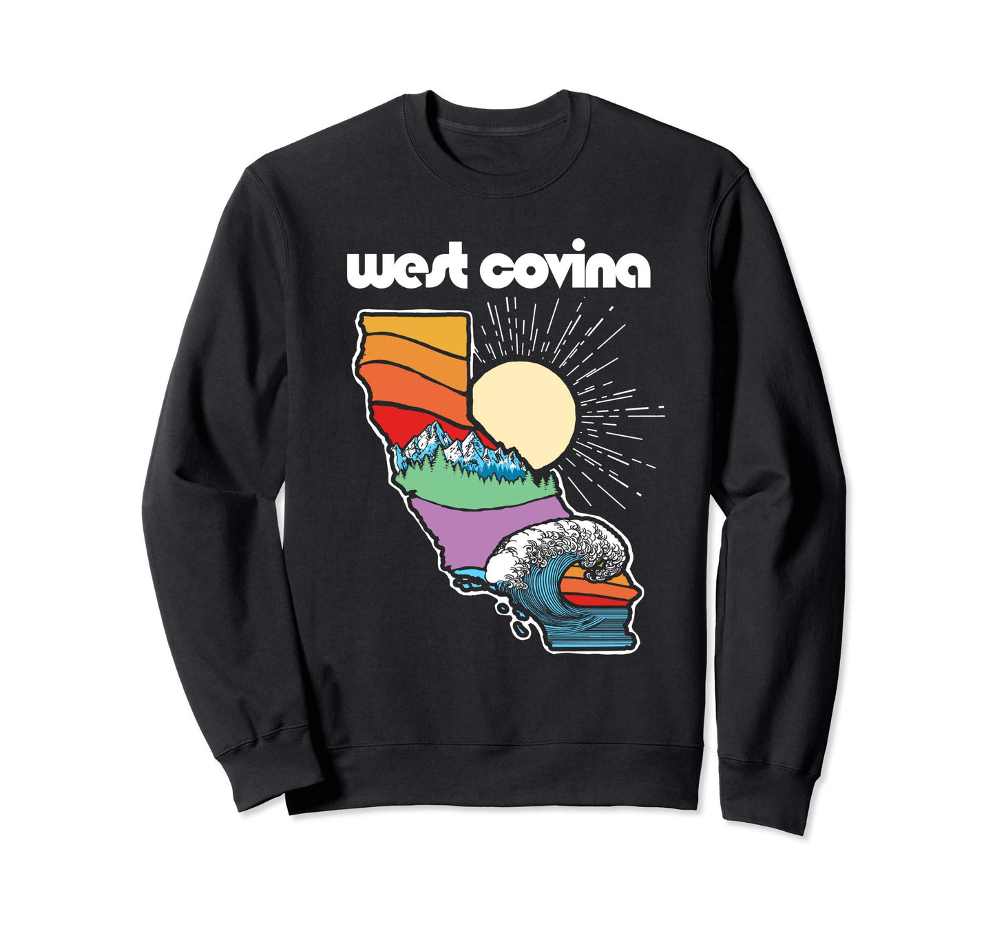 West Covina California Outdoors Sweatshirt - Aesthetic Graphic Men Women - T-Shirt, Sweatshirt, Hoodie