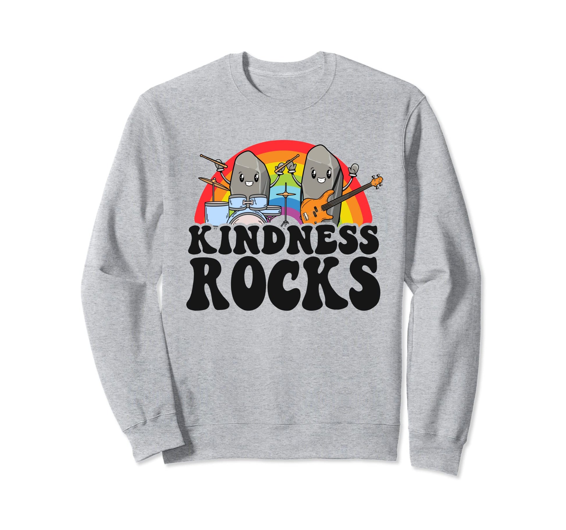 Anti Bullying Rainbow Music Teacher Sweatshirt - Graphic Print Unisex - T-Shirt, Sweatshirt, Hoodie