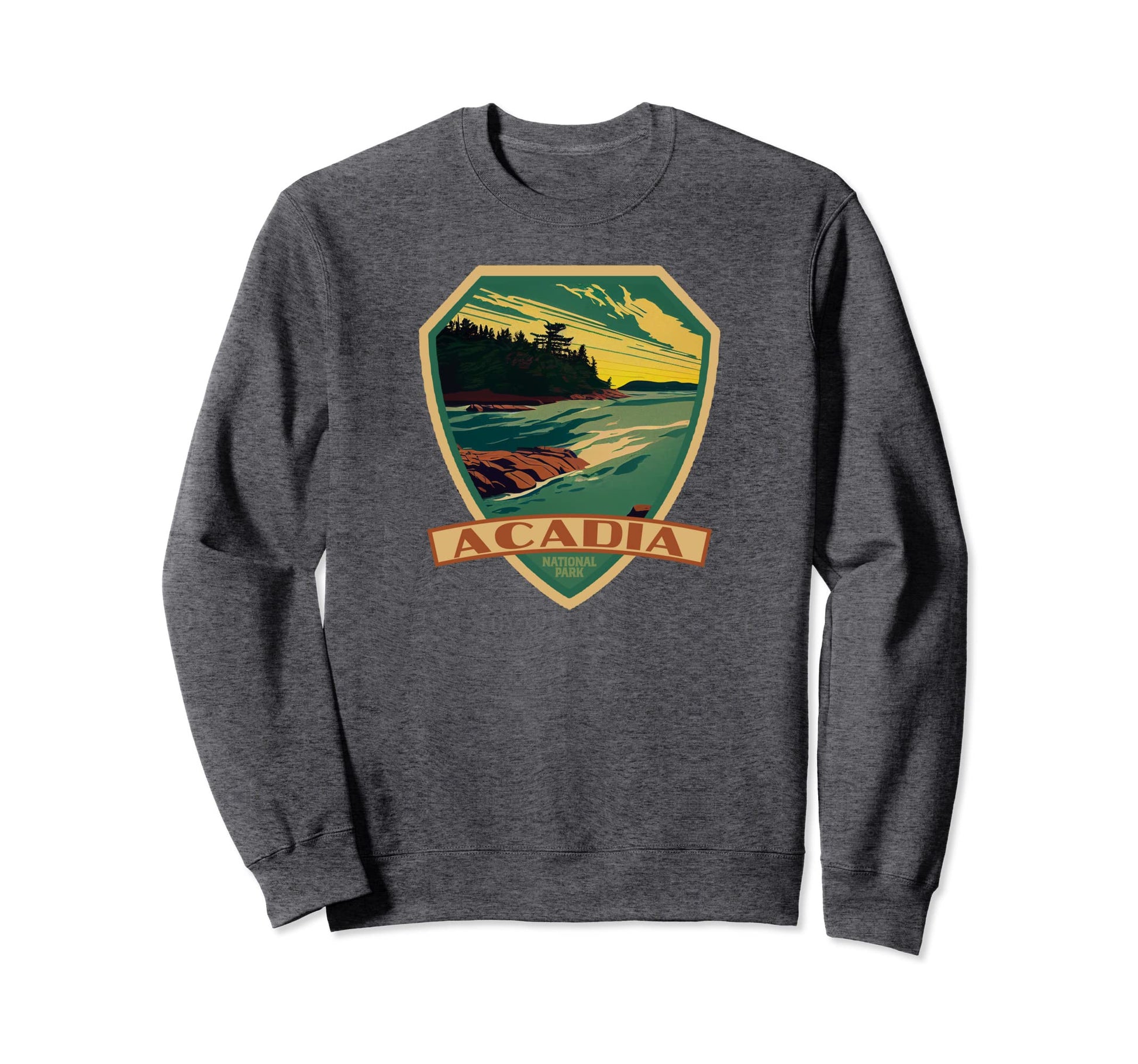 Acadia National Park Wpa Badge Sweatshirt - Casual Everyday Wear Unisex - T-Shirt, Sweatshirt, Hoodie