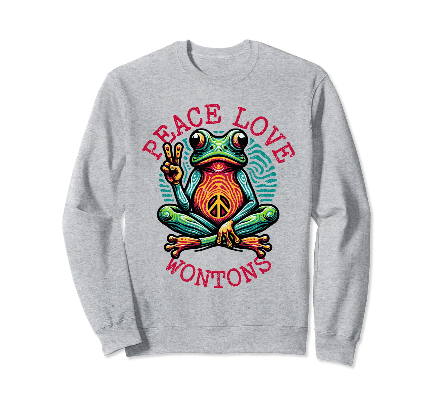 Peace Love Tacos Frog Sweatshirt - Custom Art Print Men Women - T-Shirt, Sweatshirt, Hoodie