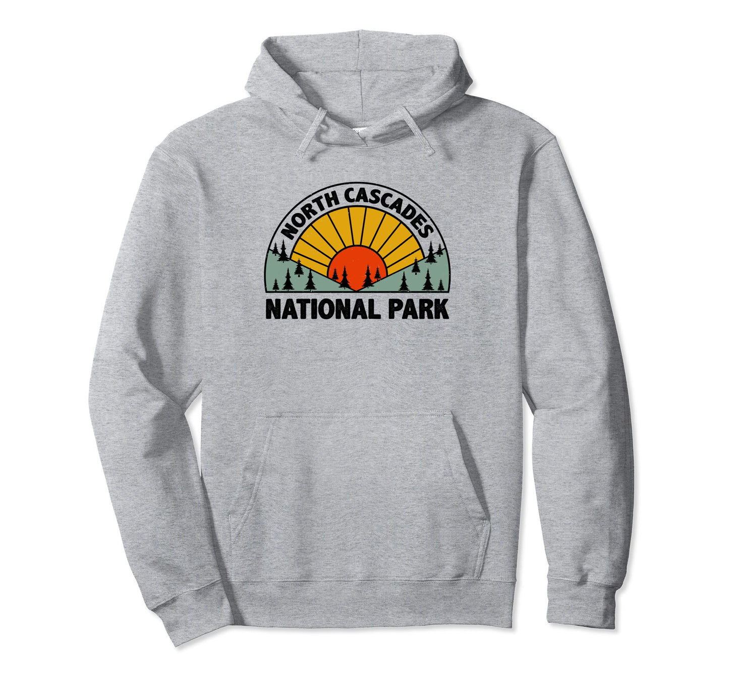 Travel Lovers North Cascades National Hoodie - Novelty Apparel for Adults - T-Shirt, Sweatshirt, Hoodie