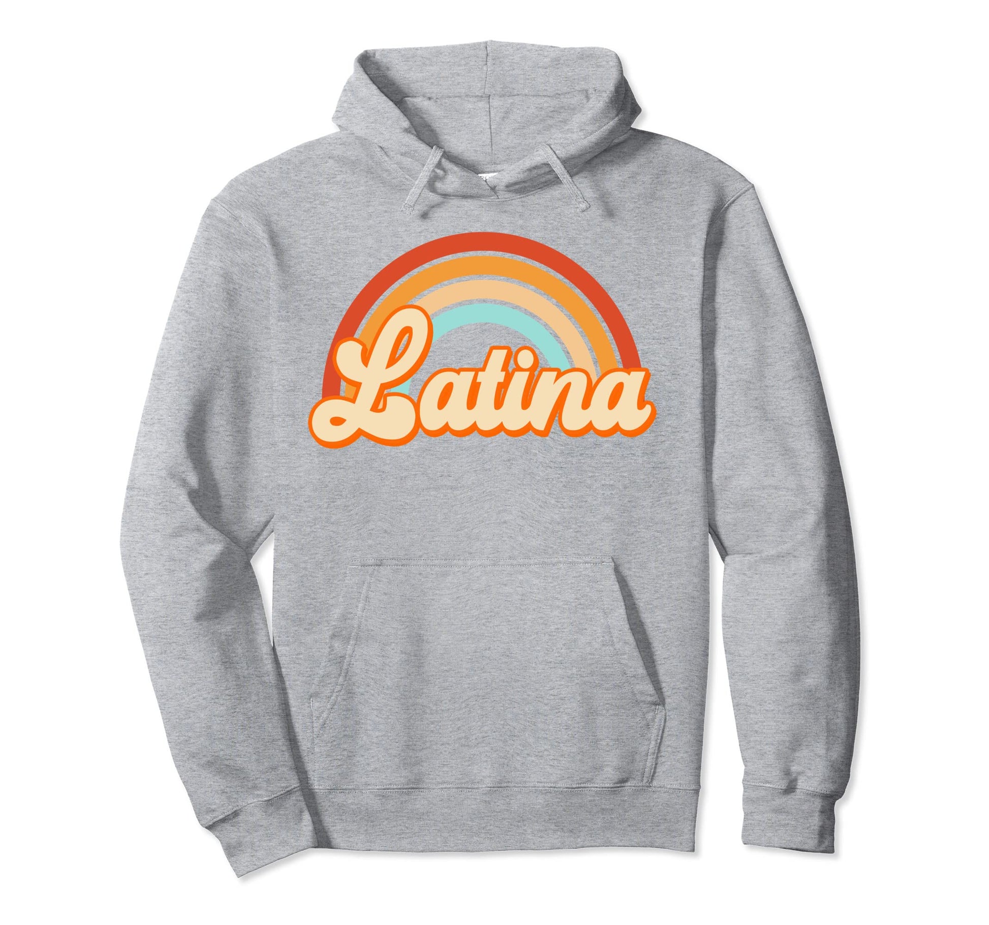 Latina Rainbow Groovy Hoodie - Unique Graphic Men Women - T-Shirt, Sweatshirt, Hoodie