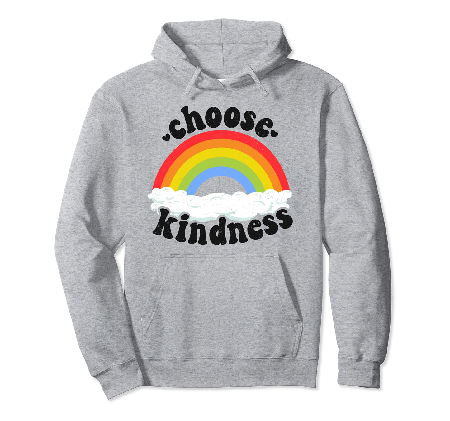 Positive Anti Bullying Rainbow Peace Hoodie - Novelty Apparel Unisex - T-Shirt, Sweatshirt, Hoodie