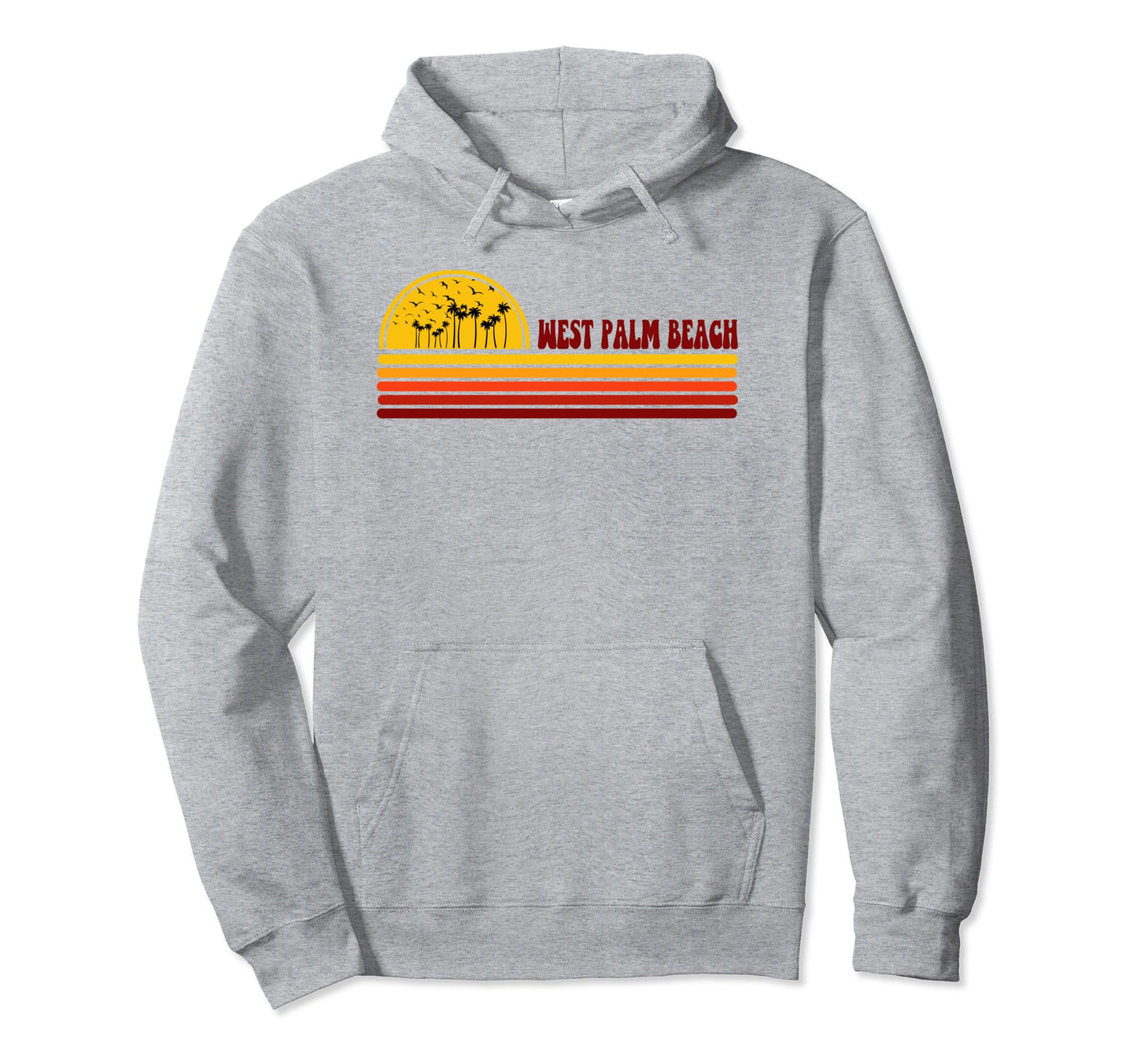 West Palm Beach Sunset Logo City Hoodie - Streetwear Style Men Women - T-Shirt, Sweatshirt, Hoodie