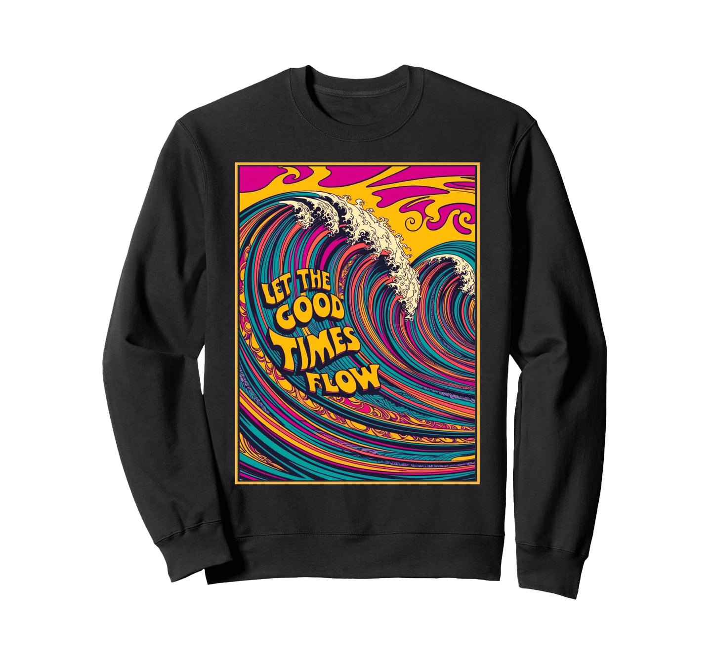 Psychedelic Vaporwave Aesthetic Sweatshirt - Streetwear Style for Adults - T-Shirt, Sweatshirt, Hoodie