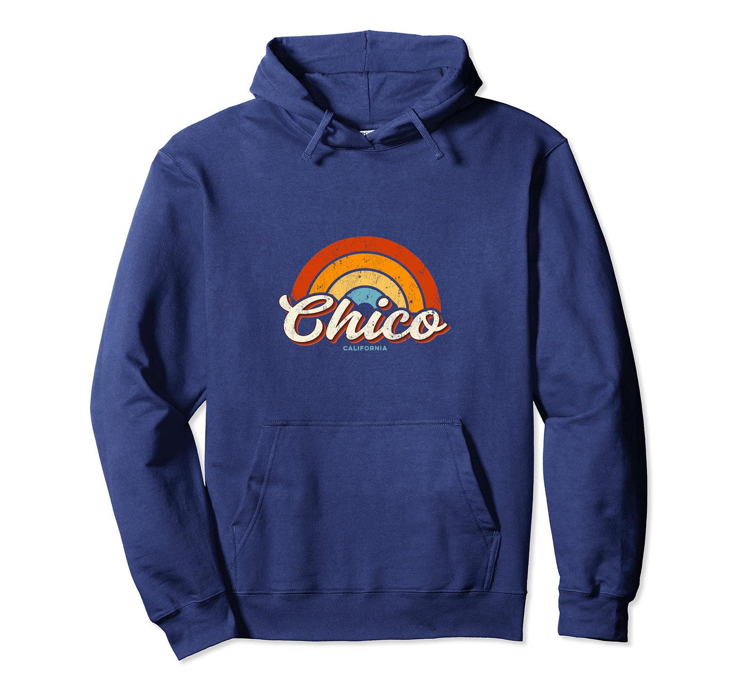 Chico California Ca Rainbow 70S Hoodie - Trendy Graphic Unisex - T-Shirt, Sweatshirt, Hoodie