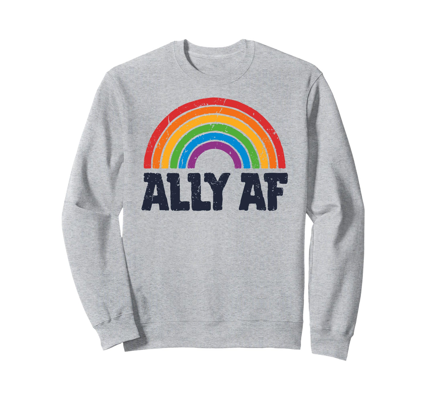 Lgbtq Ally Af Lesbian Gay Pride Sweatshirt - Custom Art Print for Adults - T-Shirt, Sweatshirt, Hoodie