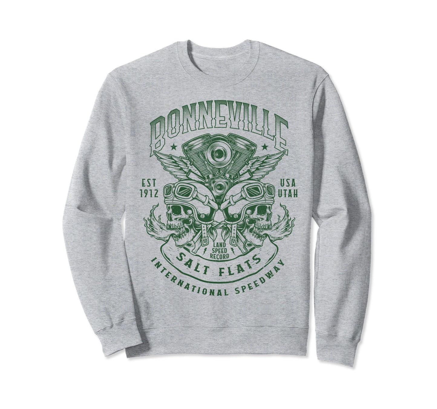 Bonneville Salt Flats Motorcycle Sweatshirt - Novelty Apparel Men Women - T-Shirt, Sweatshirt, Hoodie