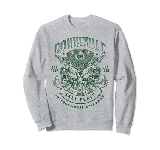 Bonneville Salt Flats Motorcycle Sweatshirt - Novelty Apparel Men Women - T-Shirt, Sweatshirt, Hoodie