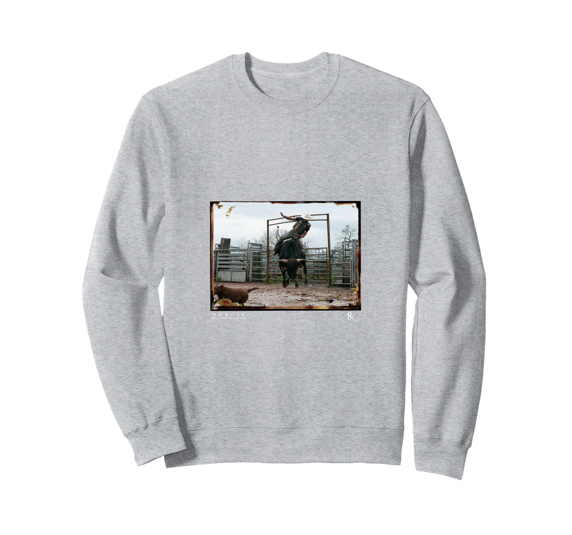 8 Seconds Rodeo Ouncie Cowboy Bull Sweatshirt - Streetwear Style Unisex - T-Shirt, Sweatshirt, Hoodie