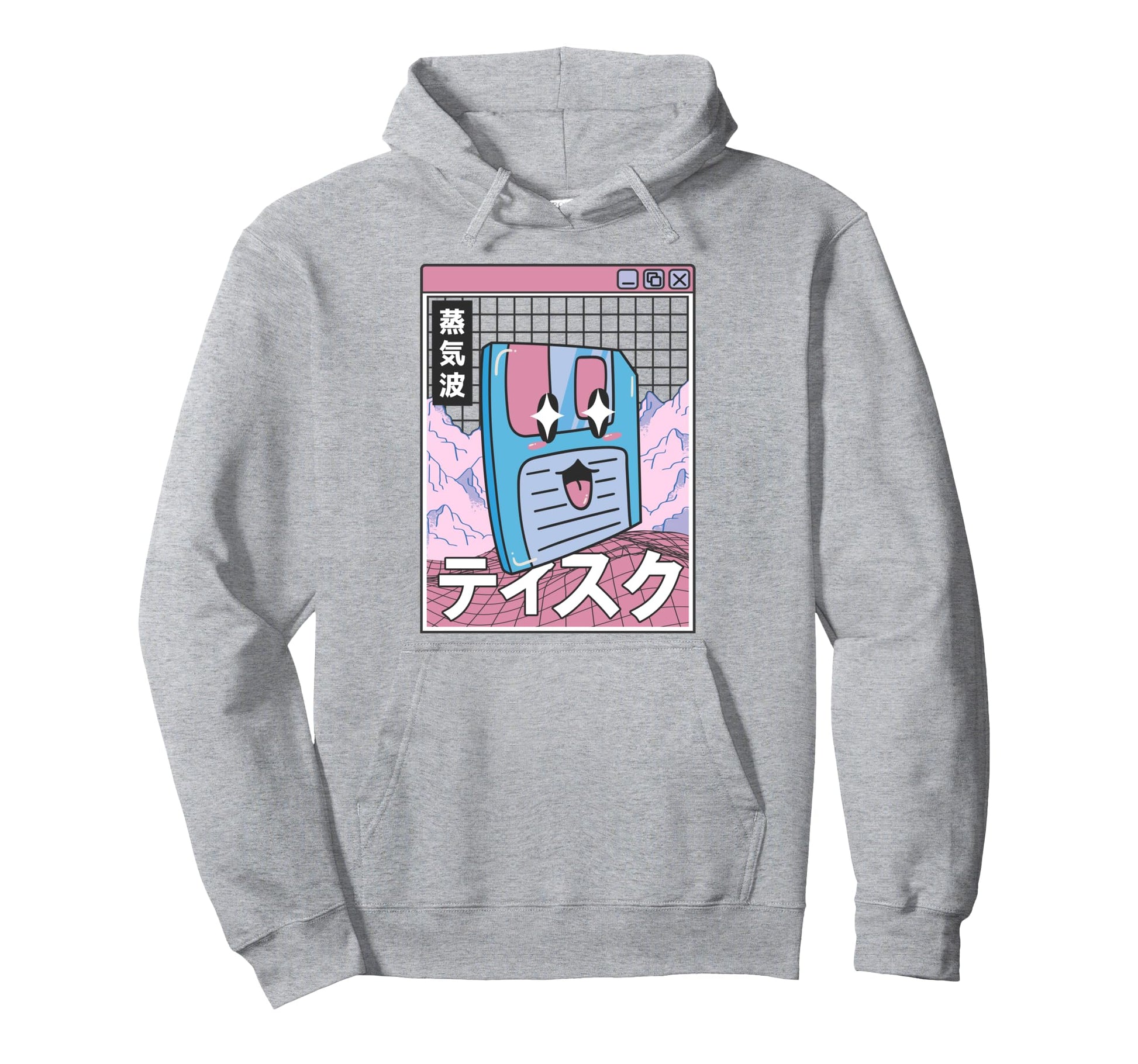 Floppy Disk Kawaii Grid Vaporwave Aesthetic Hoodie - Graphic Print Unisex - T-Shirt, Sweatshirt, Hoodie