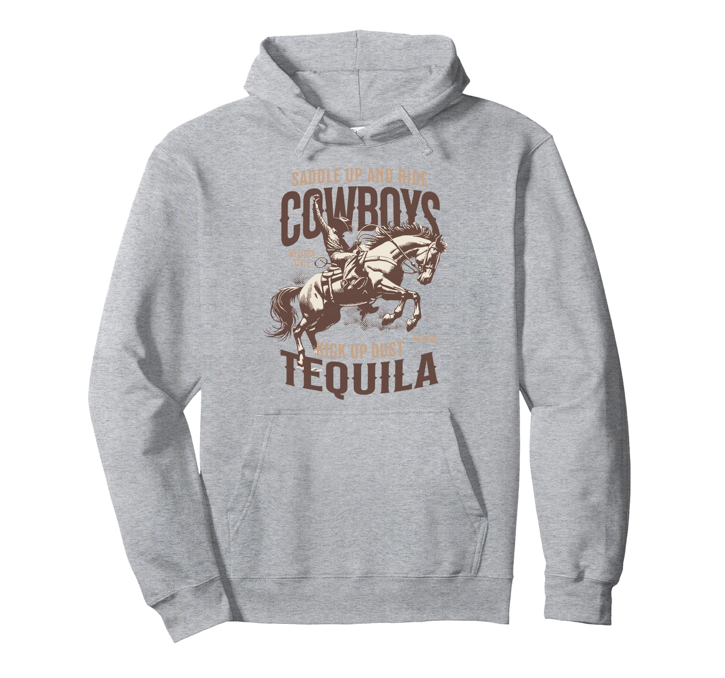 Cowboys And Tequila Western Hoodie - Casual Everyday Wear for Adults - T-Shirt, Sweatshirt, Hoodie