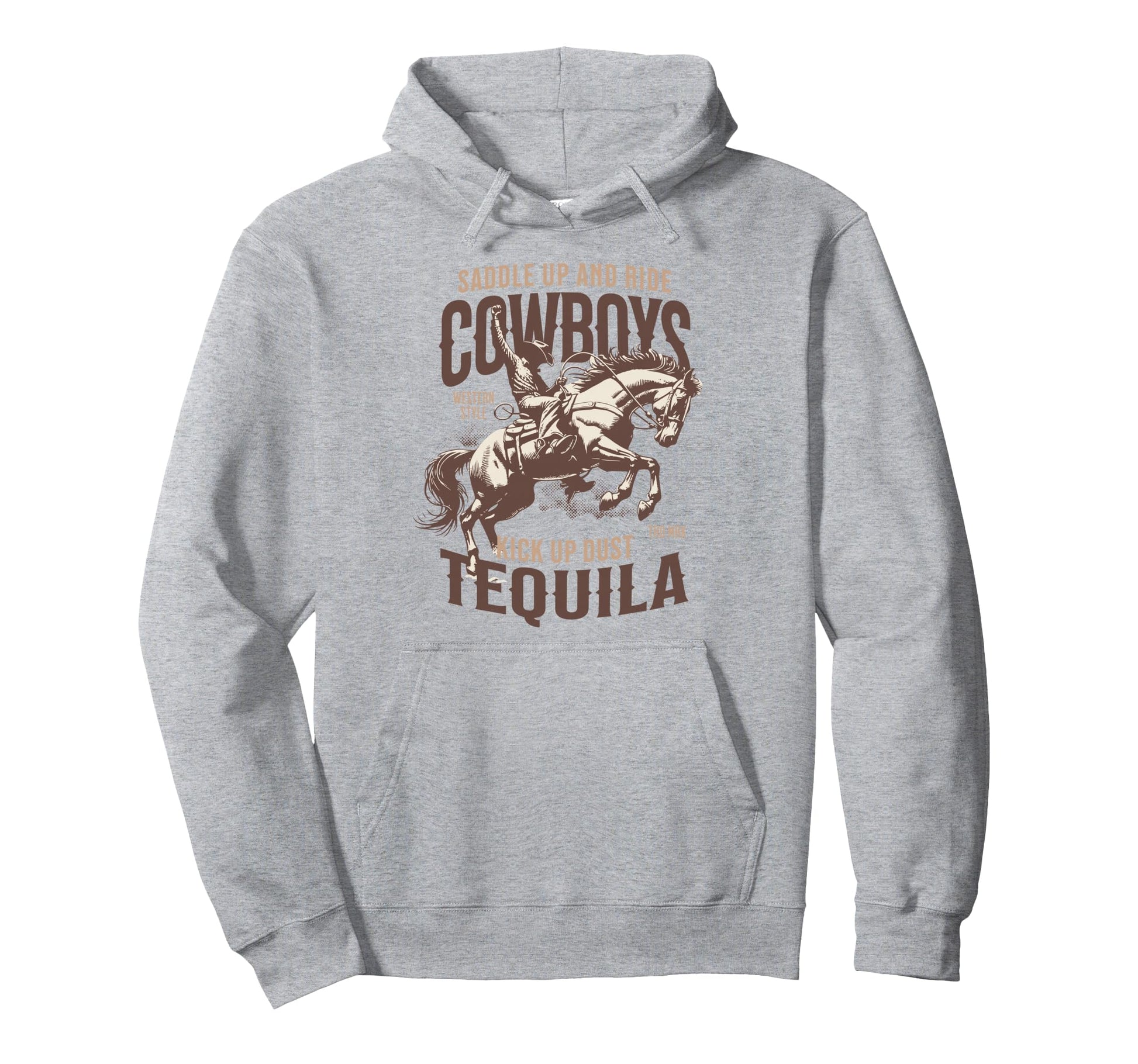 Cowboys And Tequila Western Hoodie - Casual Everyday Wear for Adults - T-Shirt, Sweatshirt, Hoodie