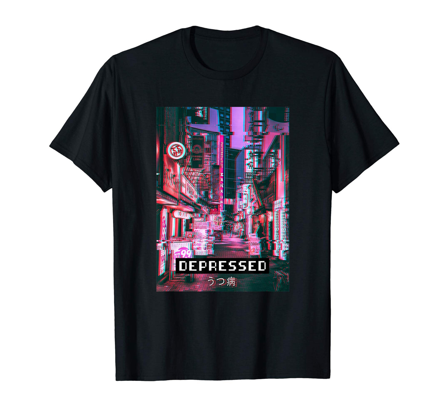 Depressed Vaporwave Aesthetic Japan T-Shirt - Aesthetic Graphic Men Women - T-Shirt, Sweatshirt, Hoodie