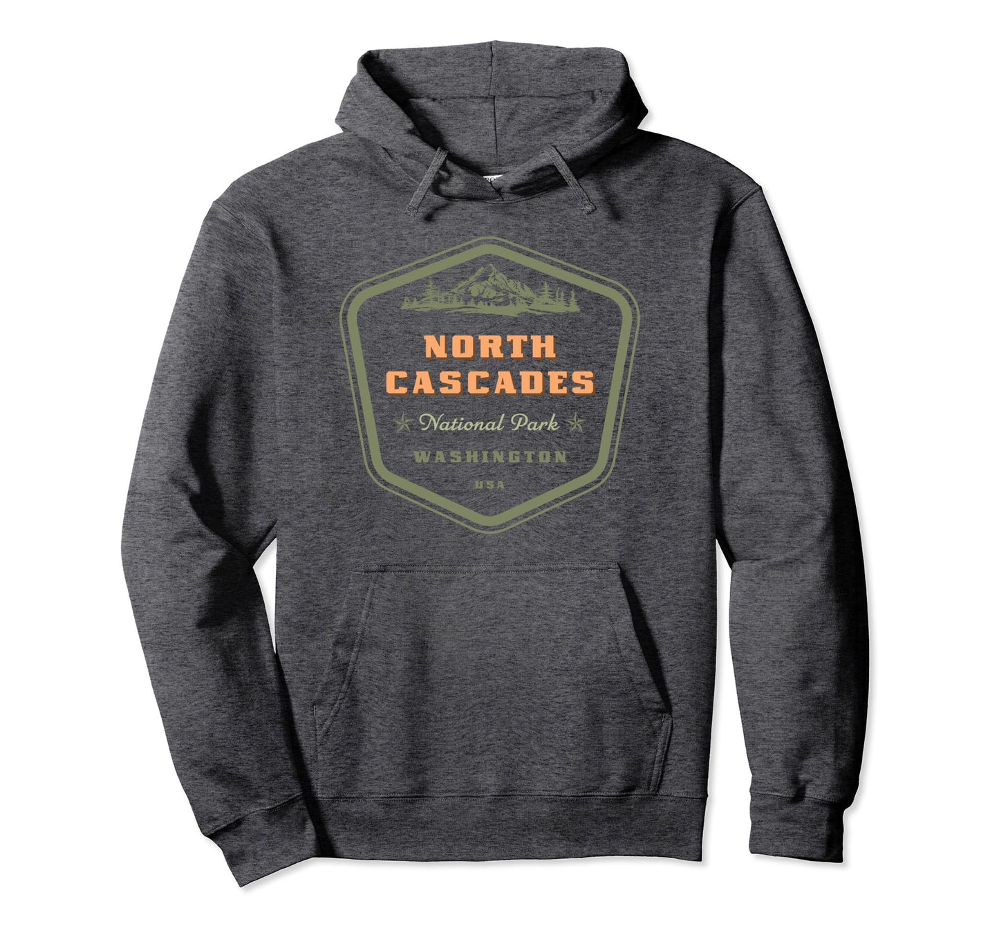 North Cascades National Park Washington Hoodie - Trendy Graphic Unisex - T-Shirt, Sweatshirt, Hoodie