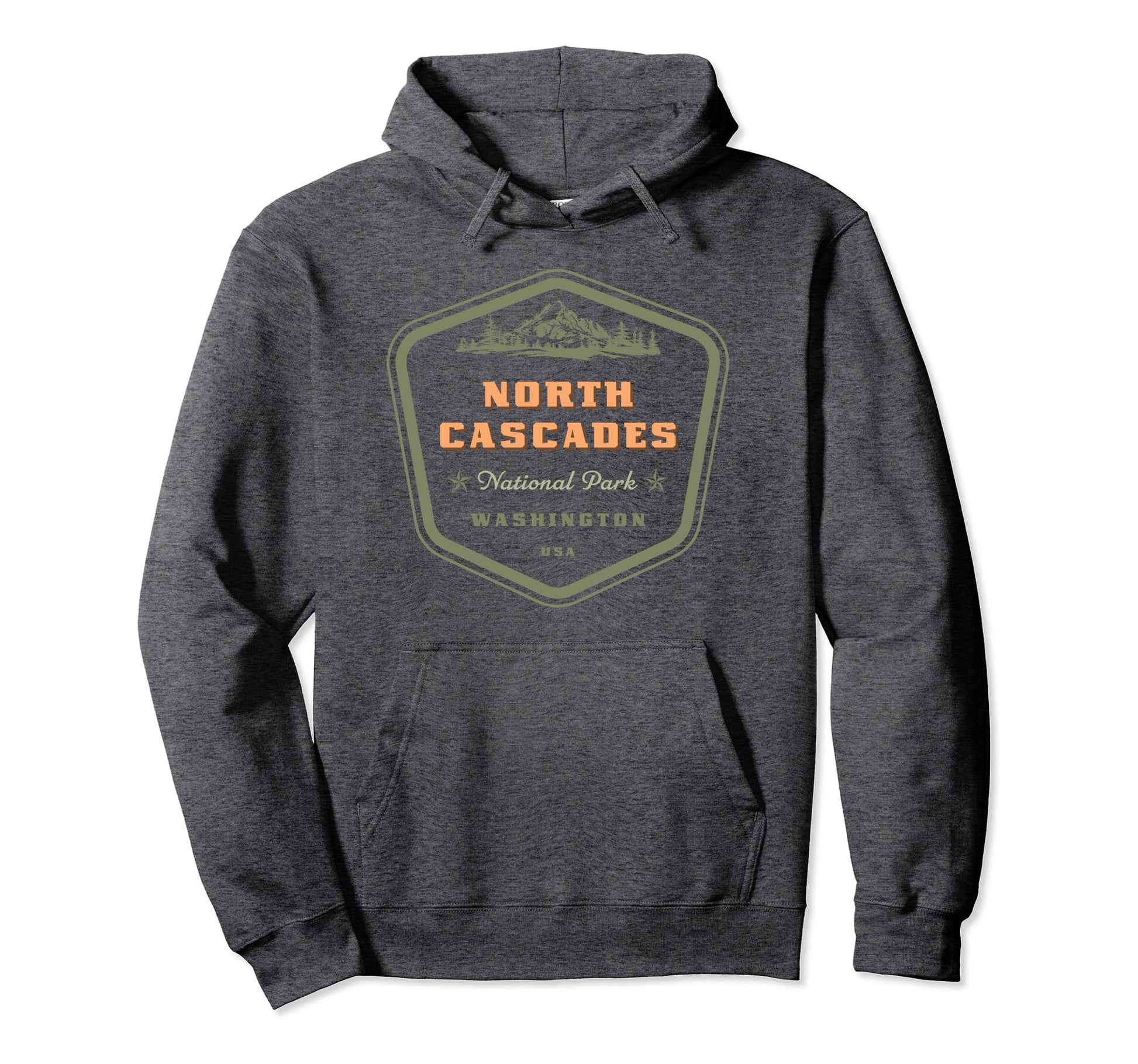 North Cascades National Park Washington Hoodie - Trendy Graphic Unisex - T-Shirt, Sweatshirt, Hoodie