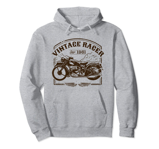 1961 Birthday Motorcycle Racer Bday Hoodie - Novelty Apparel Unisex - T-Shirt, Sweatshirt, Hoodie