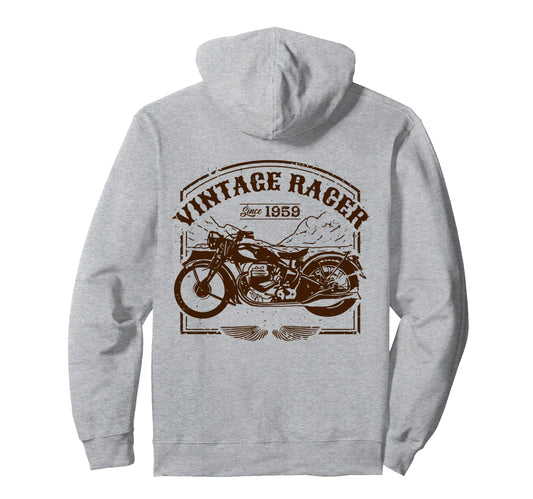 1959 Birthday Motorcycle Racer Bday Hoodie - Aesthetic Graphic Unisex - T-Shirt, Sweatshirt, Hoodie
