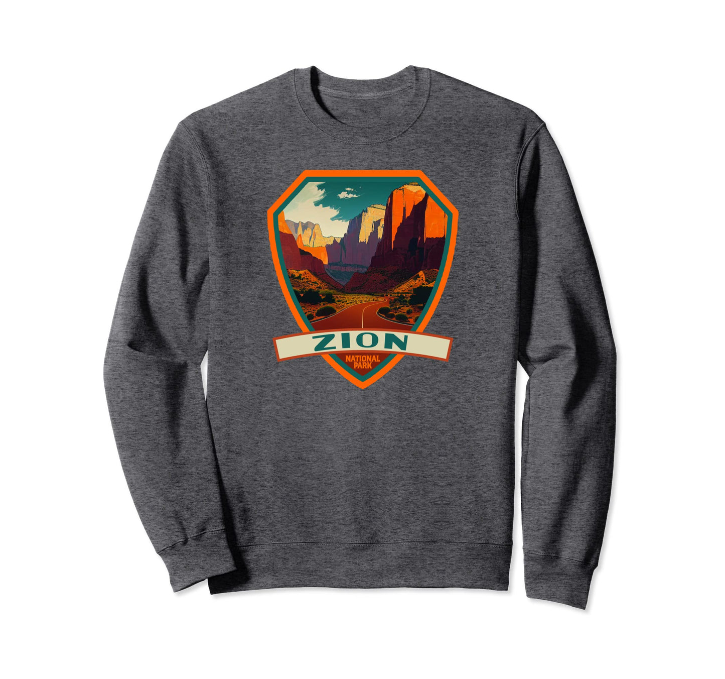 Zion National Park Wpa Badge Sweatshirt - Custom Art Print Unisex - T-Shirt, Sweatshirt, Hoodie