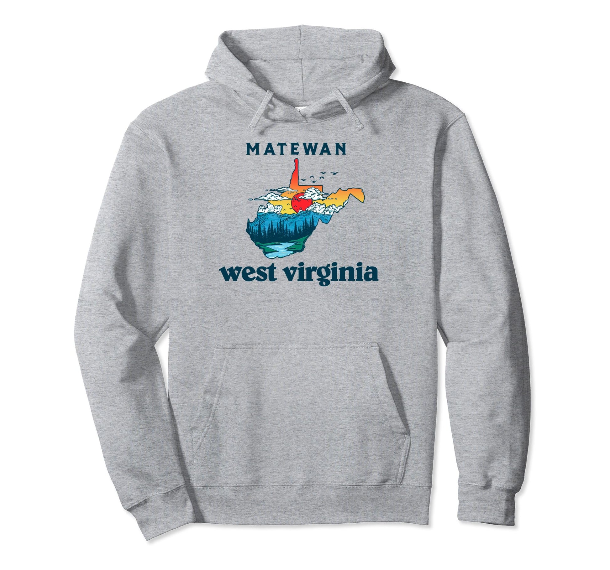 Matewan West Virginia Outdoors Mountain Hoodie - Graphic Print for Adults - T-Shirt, Sweatshirt, Hoodie