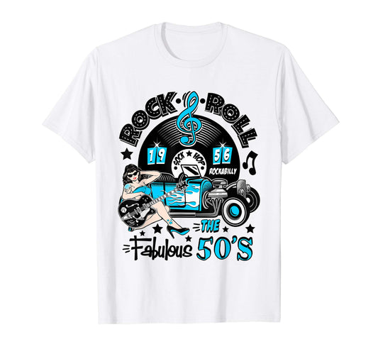 50S Rockabilly 1950S Sock Hop Doo Wop T-Shirt - Custom Art Print Unisex - T-Shirt, Sweatshirt, Hoodie