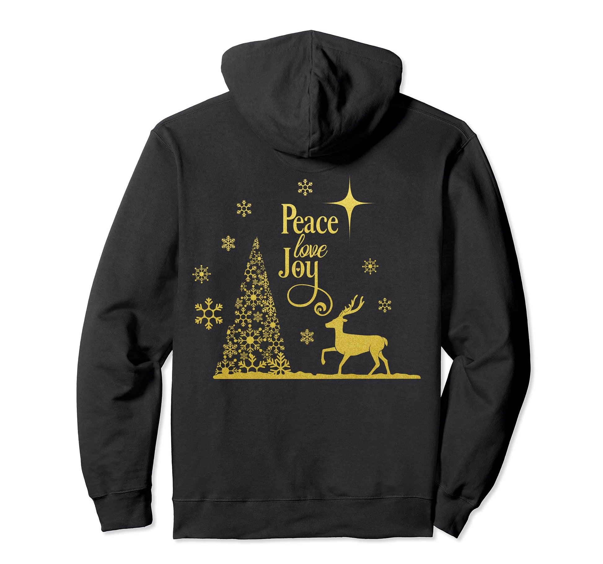 Peace Love Joy Hoodie - Trendy Graphic for Adults - T-Shirt, Sweatshirt, Hoodie