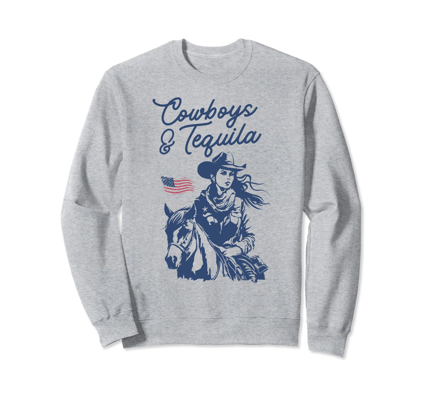 Cowboys And Tequila Country Rodeo Sweatshirt - Aesthetic Graphic Men Women - T-Shirt, Sweatshirt, Hoodie
