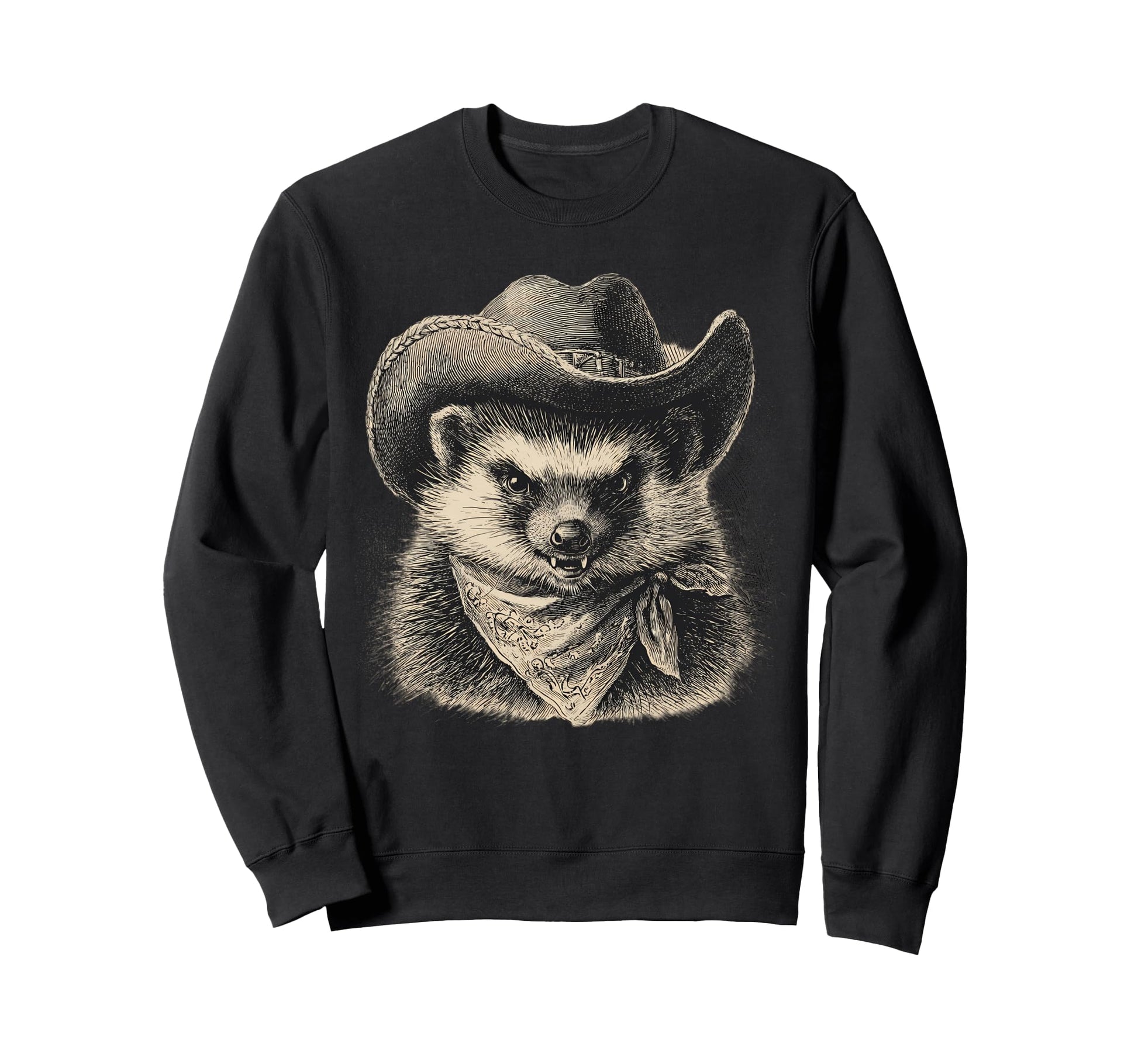 Country Cowboy Hedgehog Rodeo Cowgirl Sweatshirt - Streetwear Style Unisex - T-Shirt, Sweatshirt, Hoodie