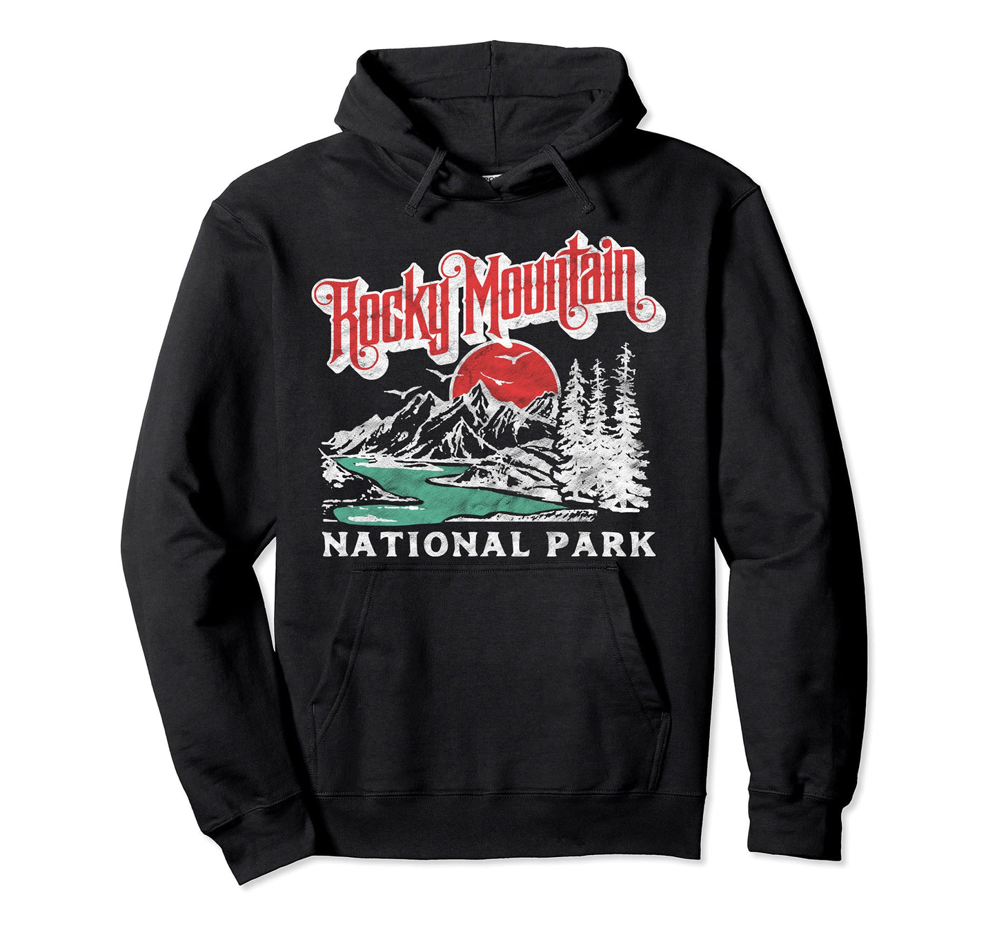 Rocky Mountain National Park 80S Hoodie - Aesthetic Graphic for Adults - T-Shirt, Sweatshirt, Hoodie
