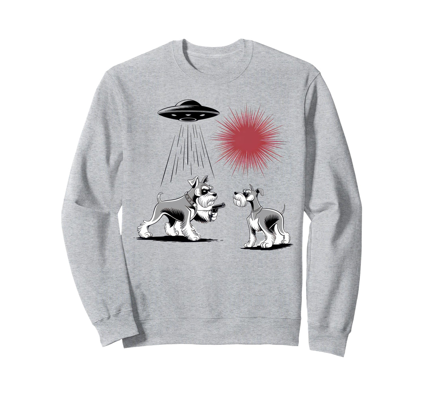 Schnauzer Schnauzer Ufo Sweatshirt - Casual Everyday Wear for Adults - T-Shirt, Sweatshirt, Hoodie