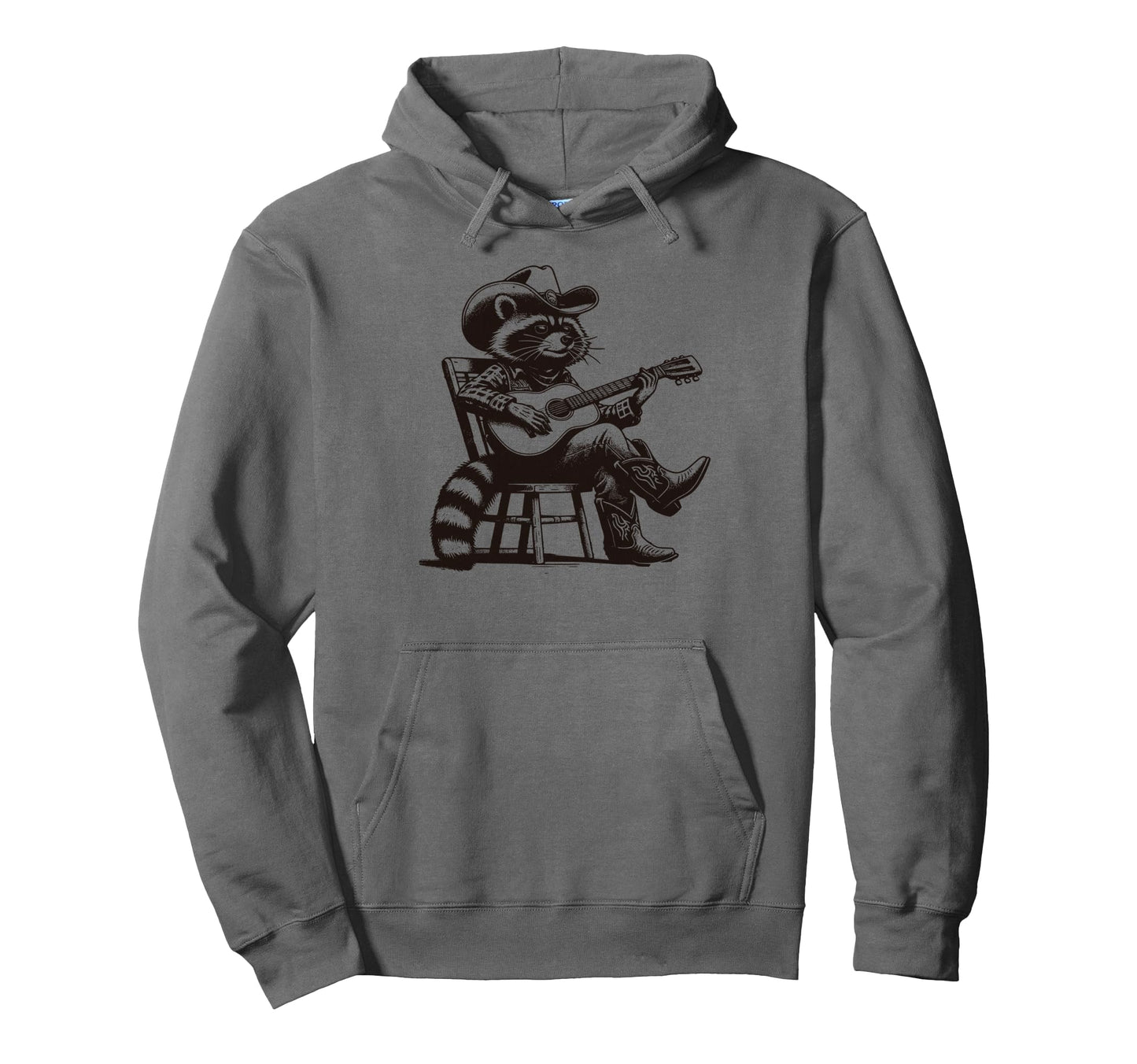 Raccoon Cowboy Hat Cowgirl Boots Hoodie - Aesthetic Graphic Men Women - T-Shirt, Sweatshirt, Hoodie