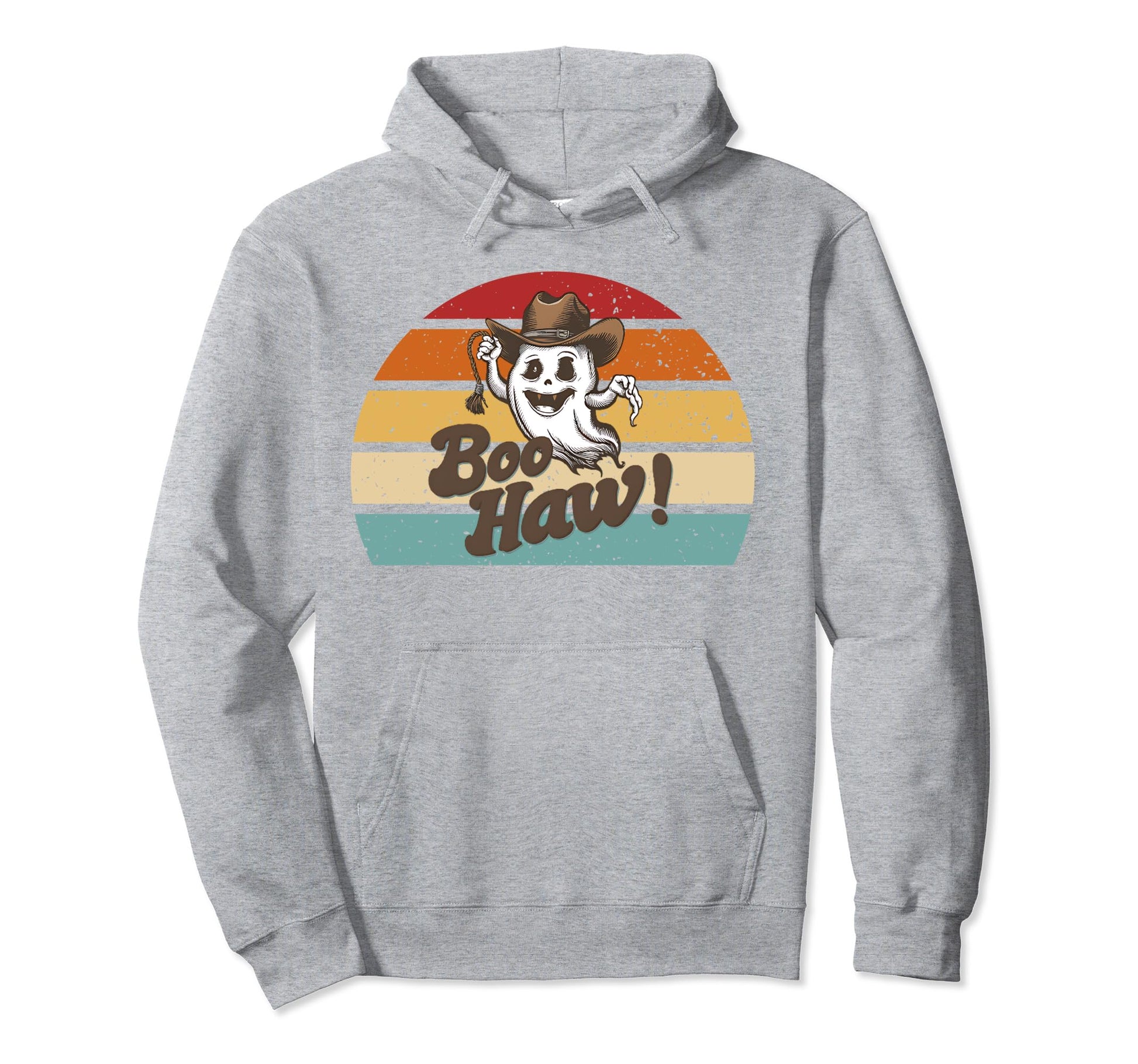 Boo Haw Cowboy Western Funny Ghost Hoodie - Aesthetic Graphic for Adults - T-Shirt, Sweatshirt, Hoodie