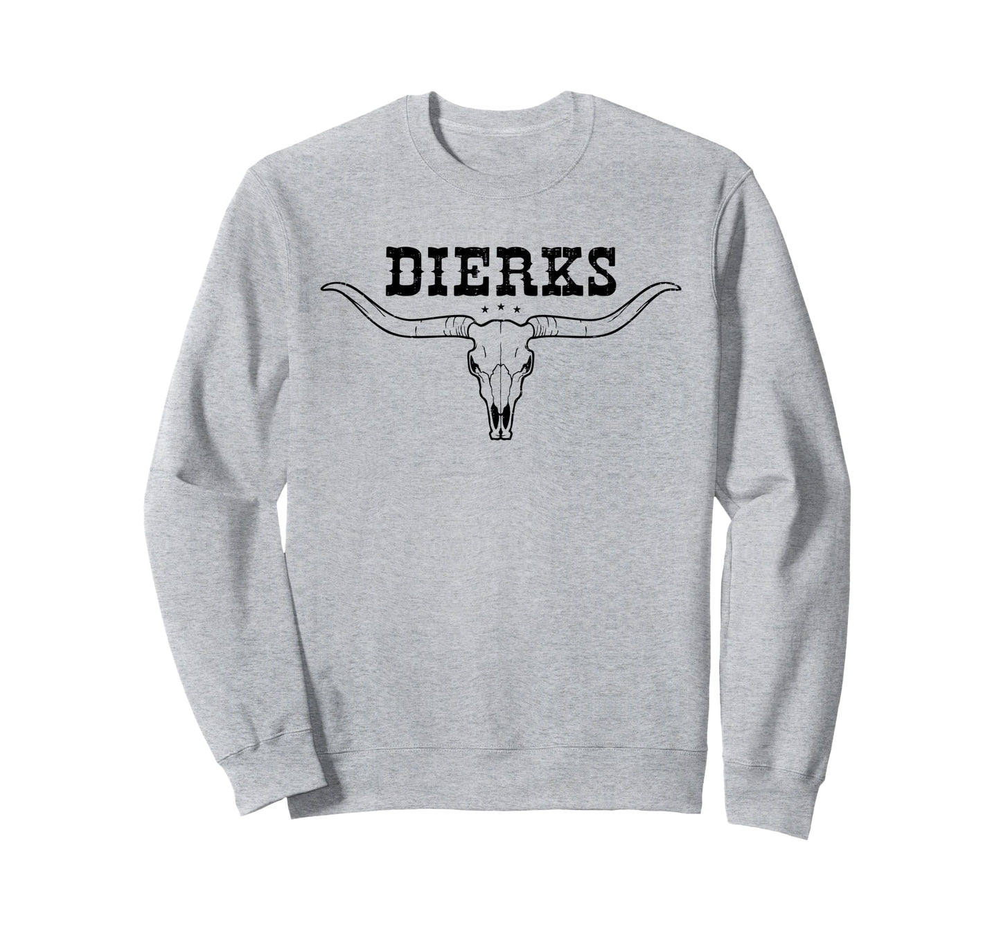 Dierks Bull Skull Longhorn Southern Sweatshirt - Unique Graphic for Adults - T-Shirt, Sweatshirt, Hoodie