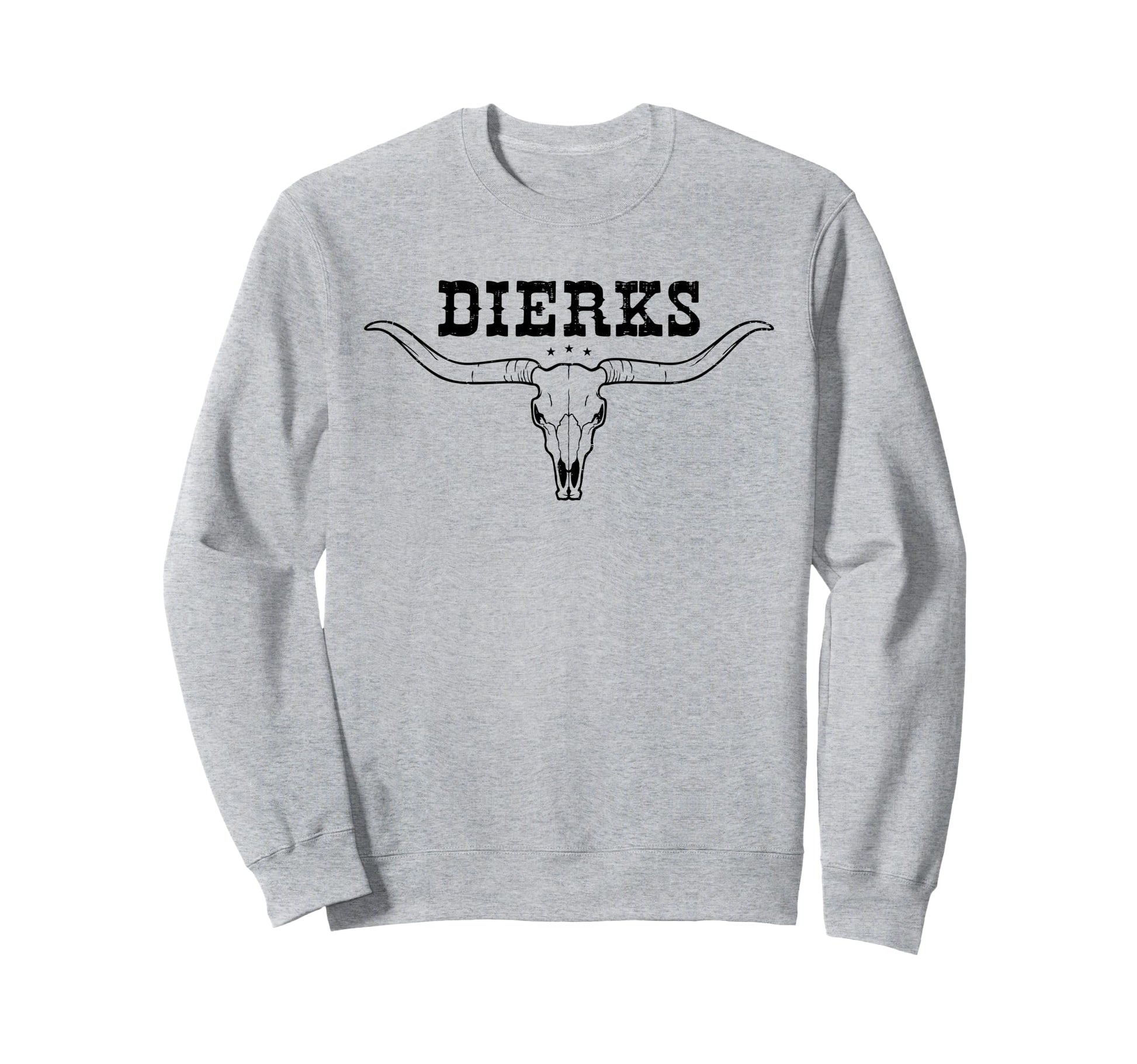 Dierks Bull Skull Longhorn Southern Sweatshirt - Unique Graphic for Adults - T-Shirt, Sweatshirt, Hoodie