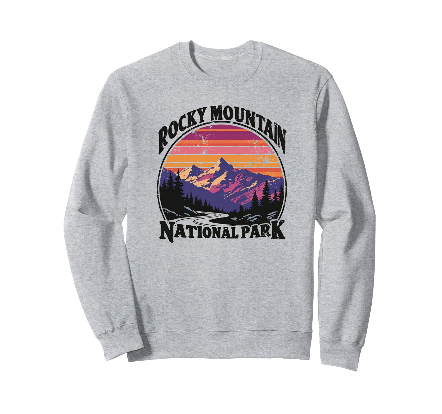 Rocky Mountain National Park Sunset Sweatshirt - Minimalist Print Unisex - T-Shirt, Sweatshirt, Hoodie