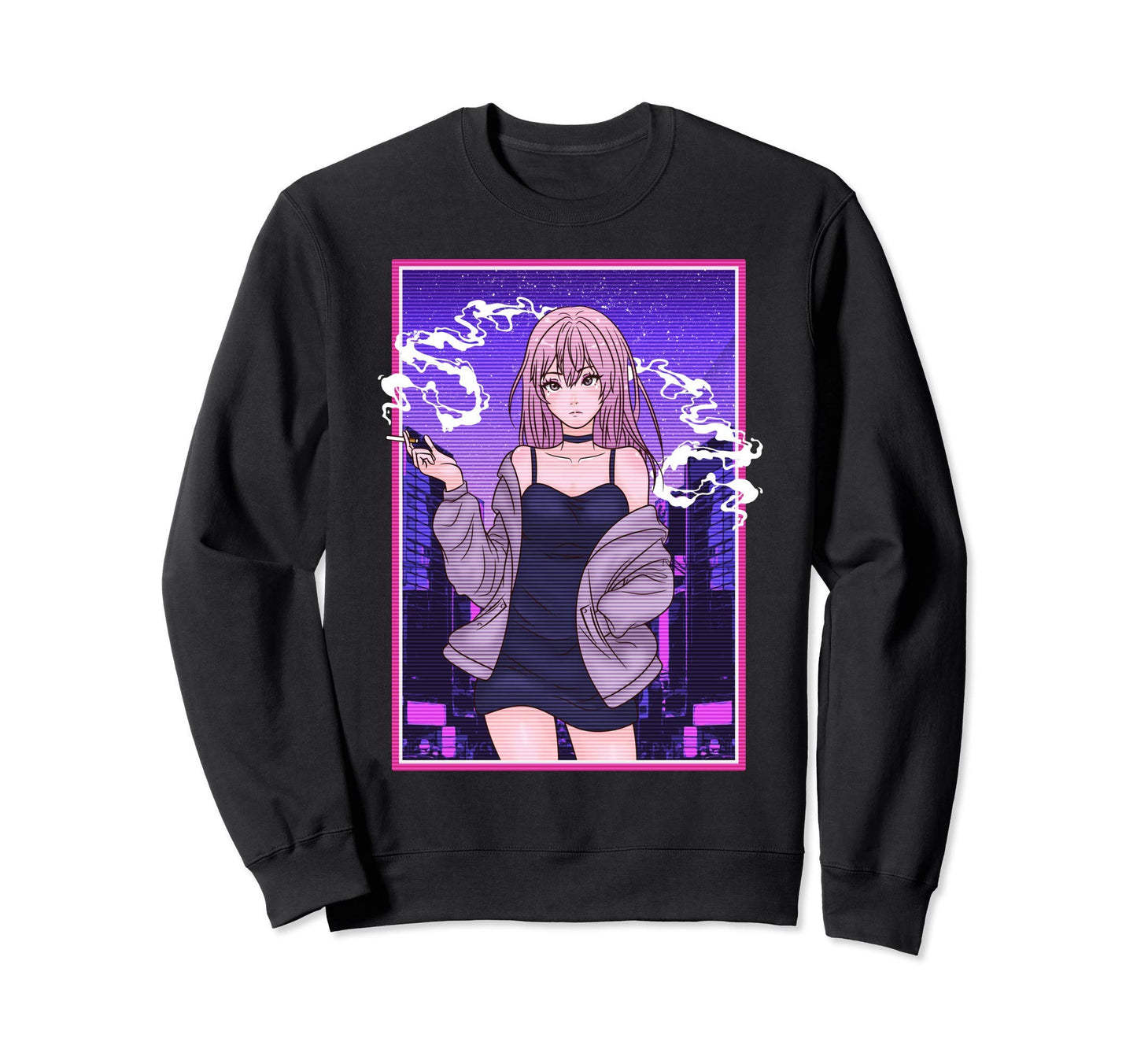 Vaporwave Anime Aesthetics Lover Sweatshirt - Streetwear Style Men Women - T-Shirt, Sweatshirt, Hoodie