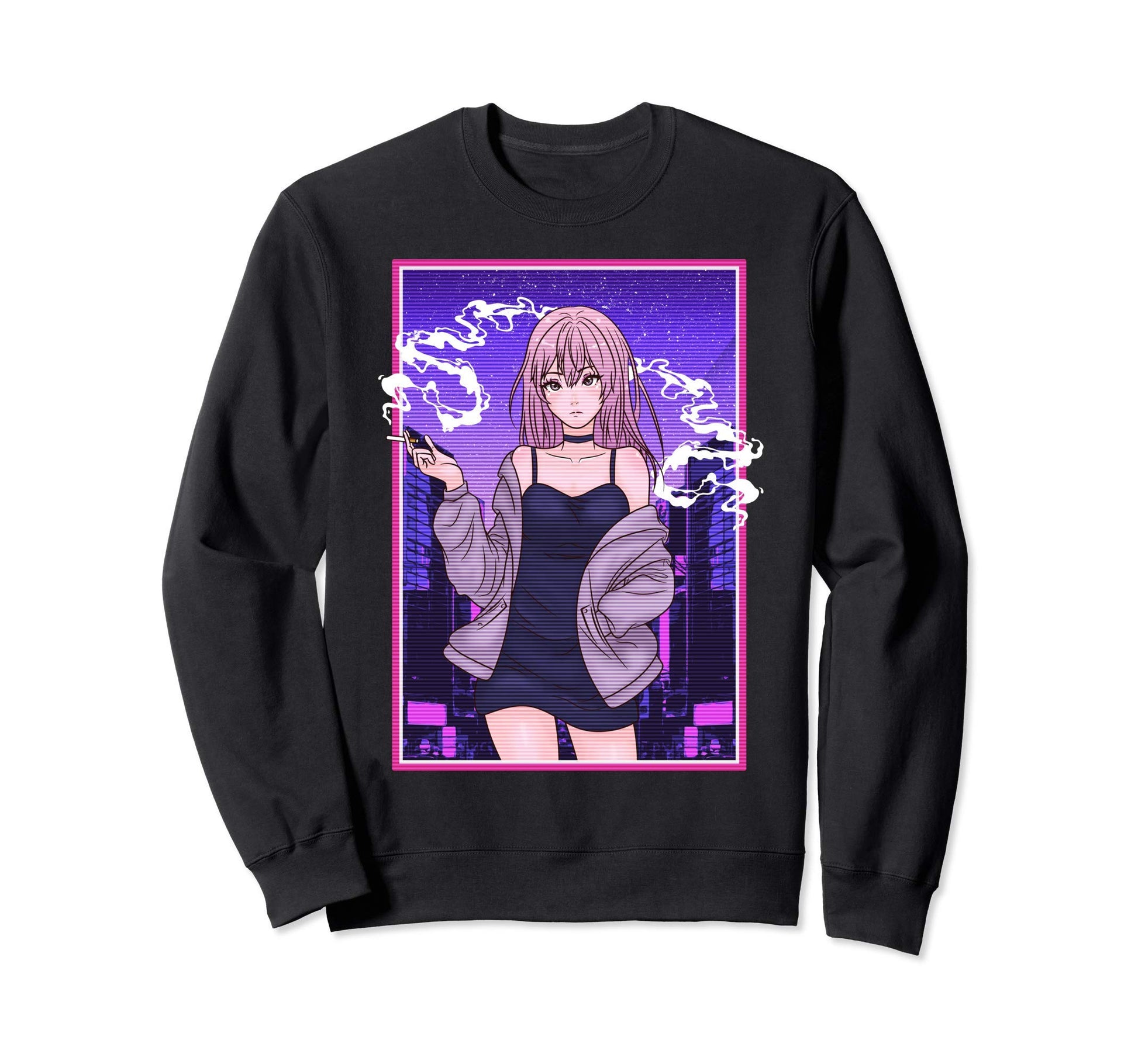 Vaporwave Anime Aesthetics Lover Sweatshirt - Streetwear Style Men Women - T-Shirt, Sweatshirt, Hoodie