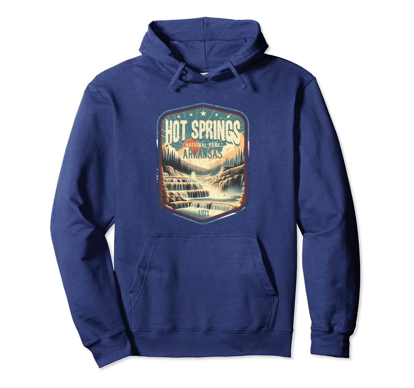 Hot Springs National Park Hexagonal Hoodie - Unique Graphic Men Women - T-Shirt, Sweatshirt, Hoodie