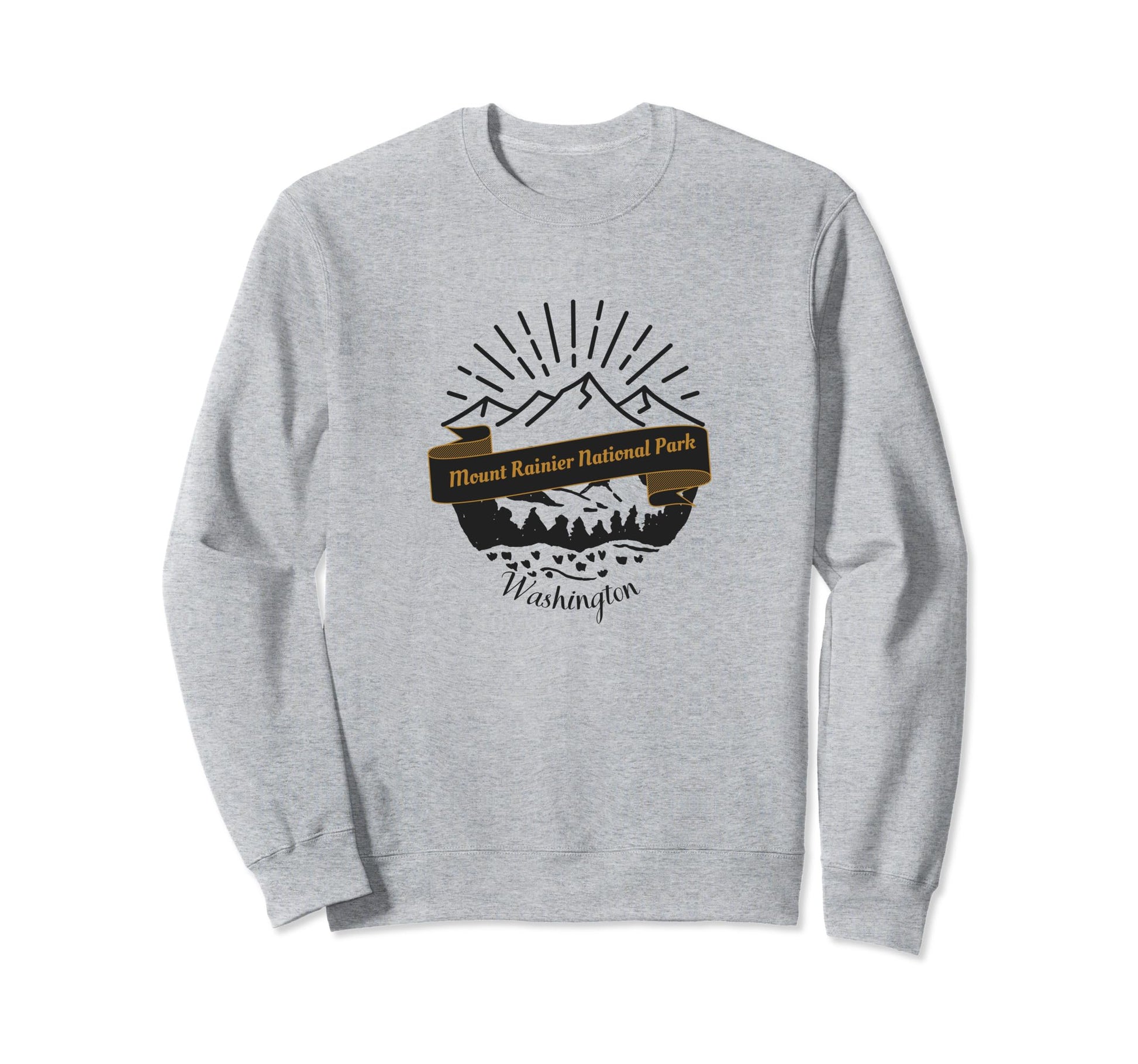 Mount Rainier National Park Vacation Sweatshirt - Trendy Graphic Unisex - T-Shirt, Sweatshirt, Hoodie