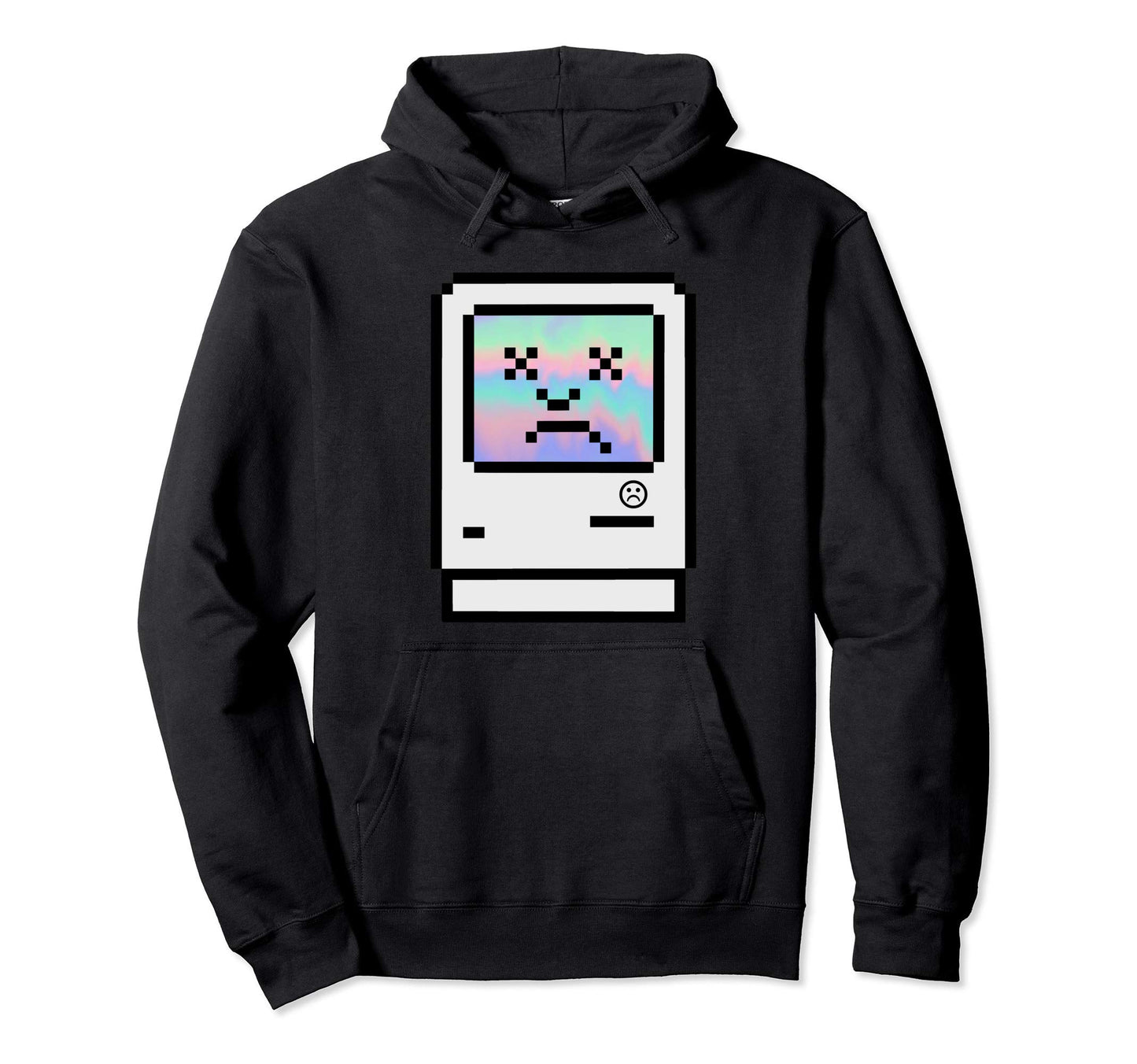 Sad Computer Vaporwave Sad Hoodie - Casual Everyday Wear Men Women - T-Shirt, Sweatshirt, Hoodie