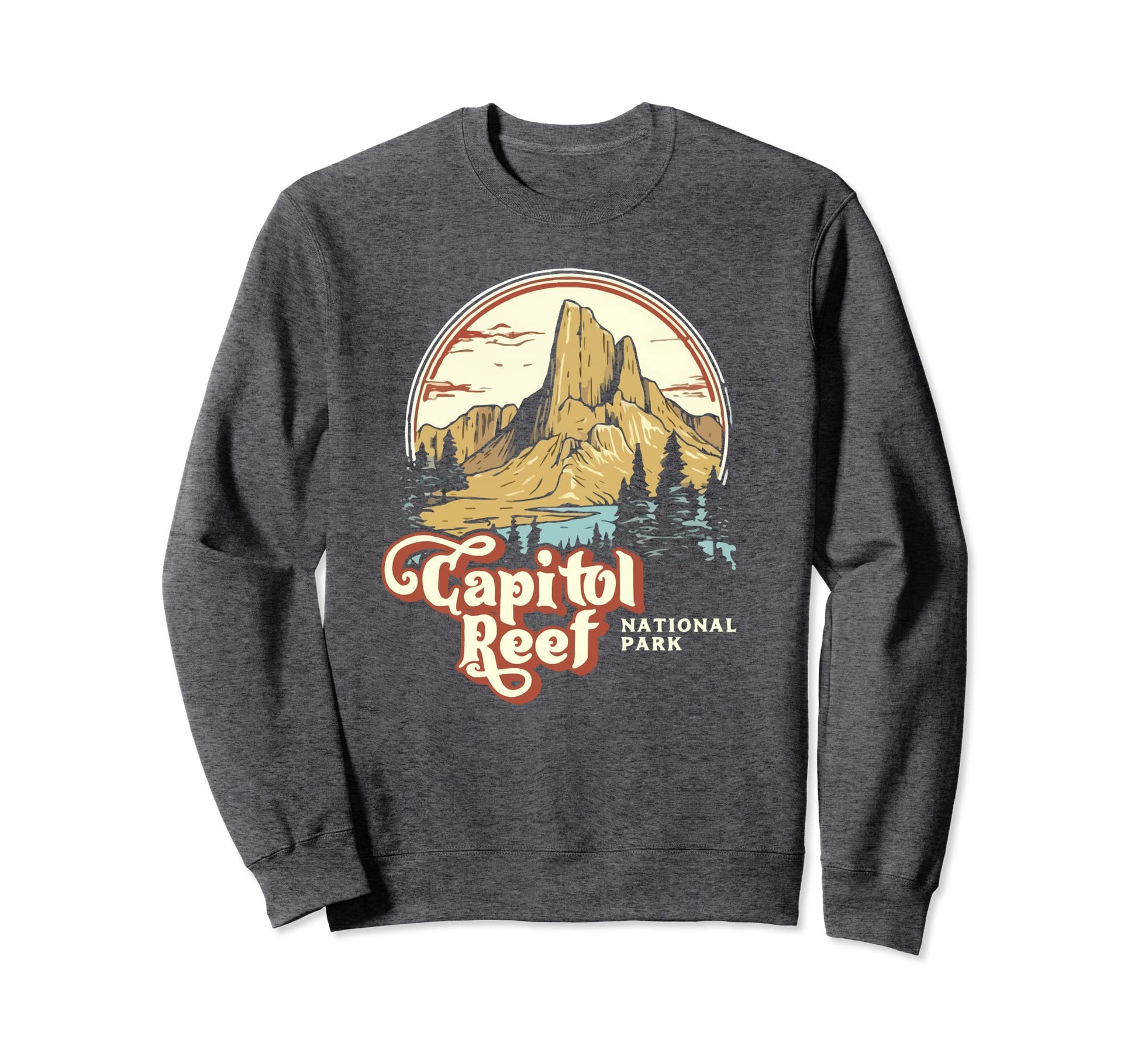 Capitol Reef National Park 70S Sweatshirt - Minimalist Print for Adults - T-Shirt, Sweatshirt, Hoodie
