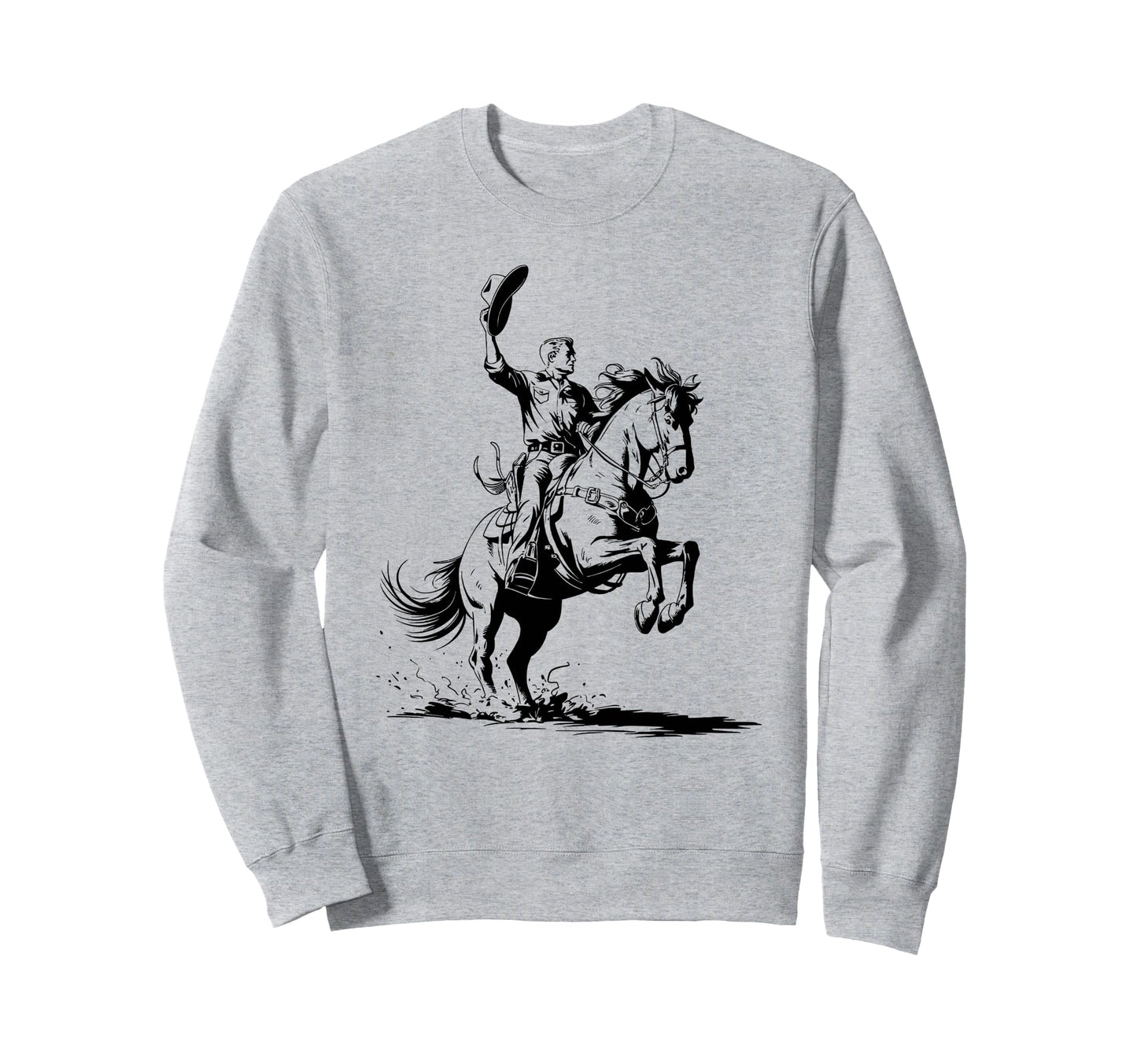 Rodeo Horse Riding Cowboy Western Sweatshirt - Novelty Apparel for Adults - T-Shirt, Sweatshirt, Hoodie