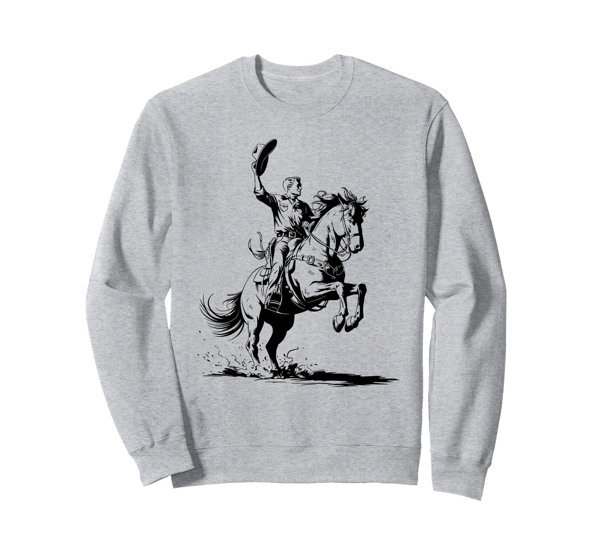 Rodeo Horse Riding Cowboy Western Sweatshirt - Novelty Apparel for Adults - T-Shirt, Sweatshirt, Hoodie