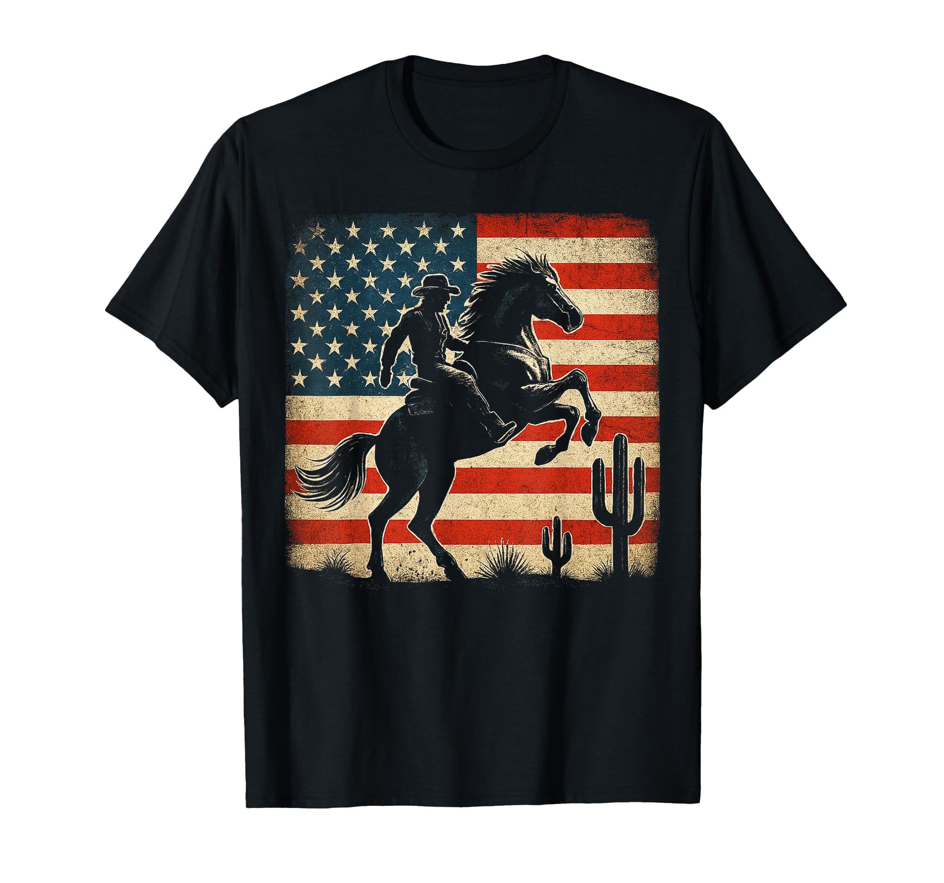 Western Cowboy Horse Riding Rodeo Usa T-Shirt - Unique Graphic Men Women - T-Shirt, Sweatshirt, Hoodie