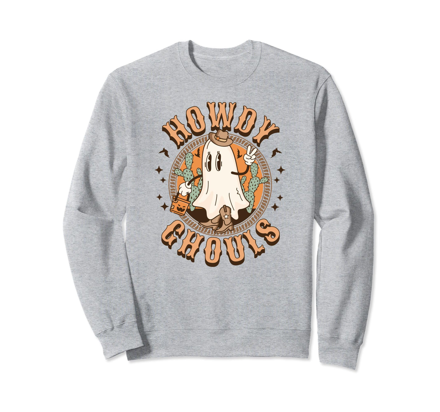 Howdy Ghouls Western Halloween Sweatshirt - Fun Novelty Design Unisex - T-Shirt, Sweatshirt, Hoodie