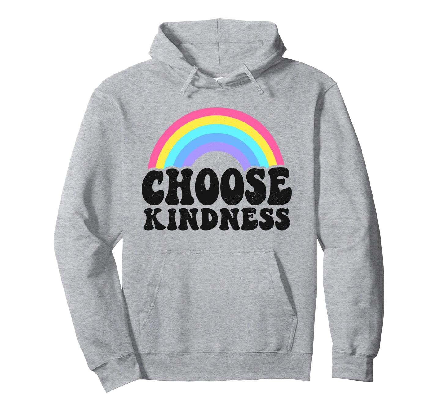 Positive Anti Bullying Rainbow Peace Hoodie - Trendy Graphic for Adults - T-Shirt, Sweatshirt, Hoodie