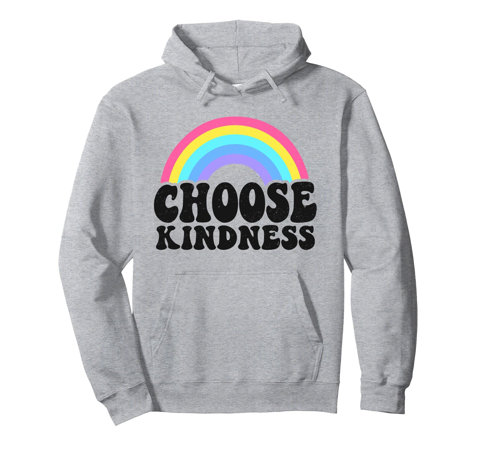 Positive Anti Bullying Rainbow Peace Hoodie - Trendy Graphic for Adults - T-Shirt, Sweatshirt, Hoodie