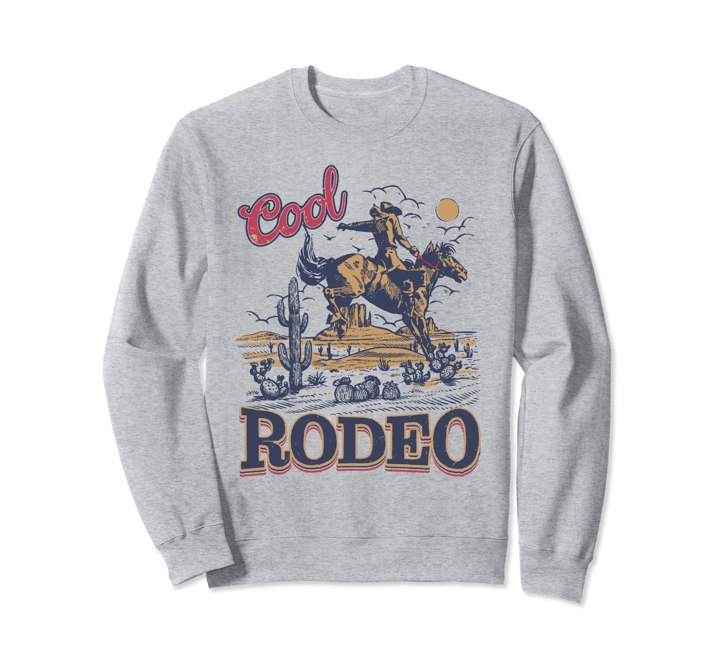 Rodeo 90S Cowboy 2000S Western Sweatshirt - Minimalist Print for Adults - T-Shirt, Sweatshirt, Hoodie