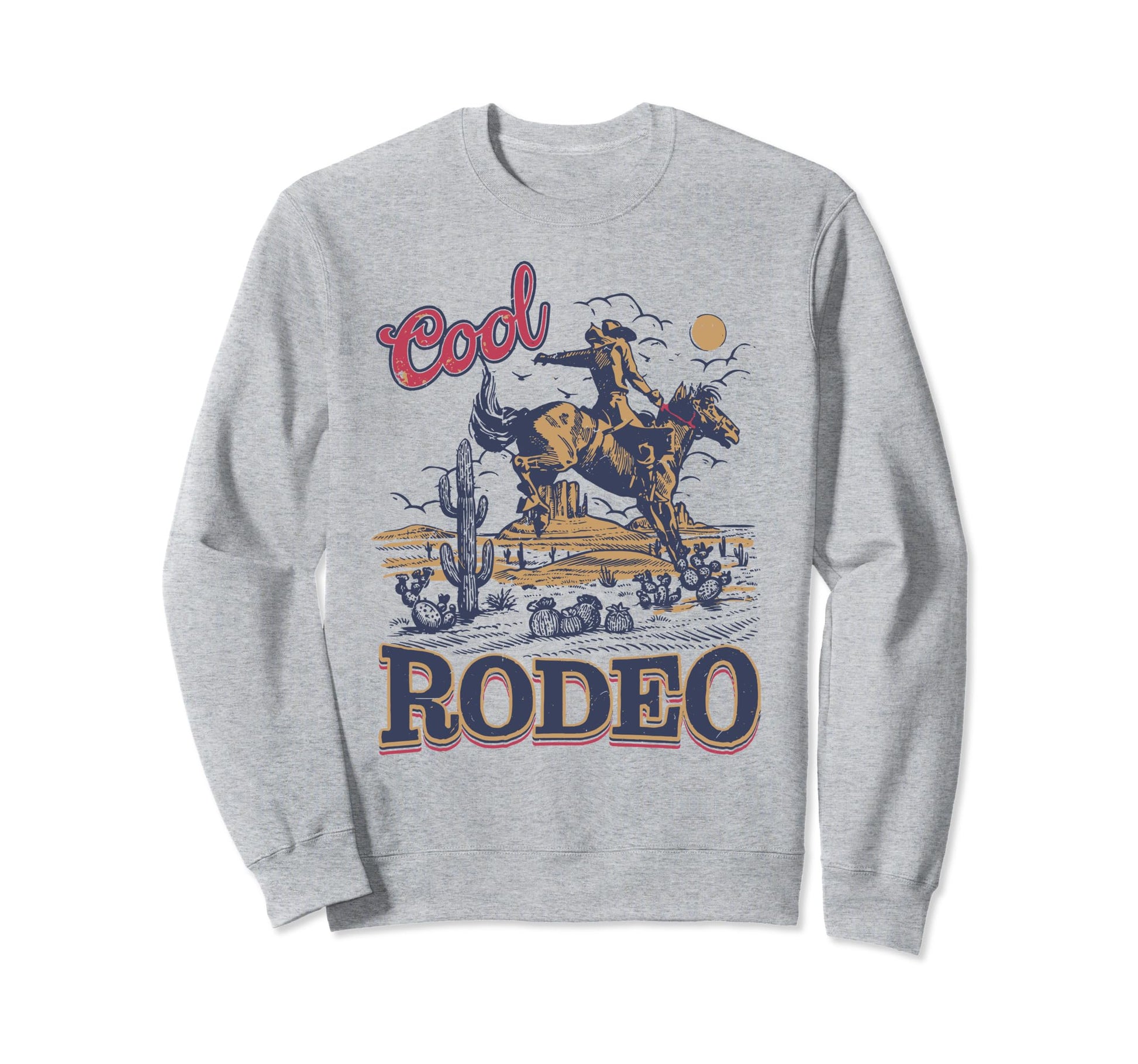 Rodeo 90S Cowboy 2000S Western Sweatshirt - Minimalist Print for Adults - T-Shirt, Sweatshirt, Hoodie