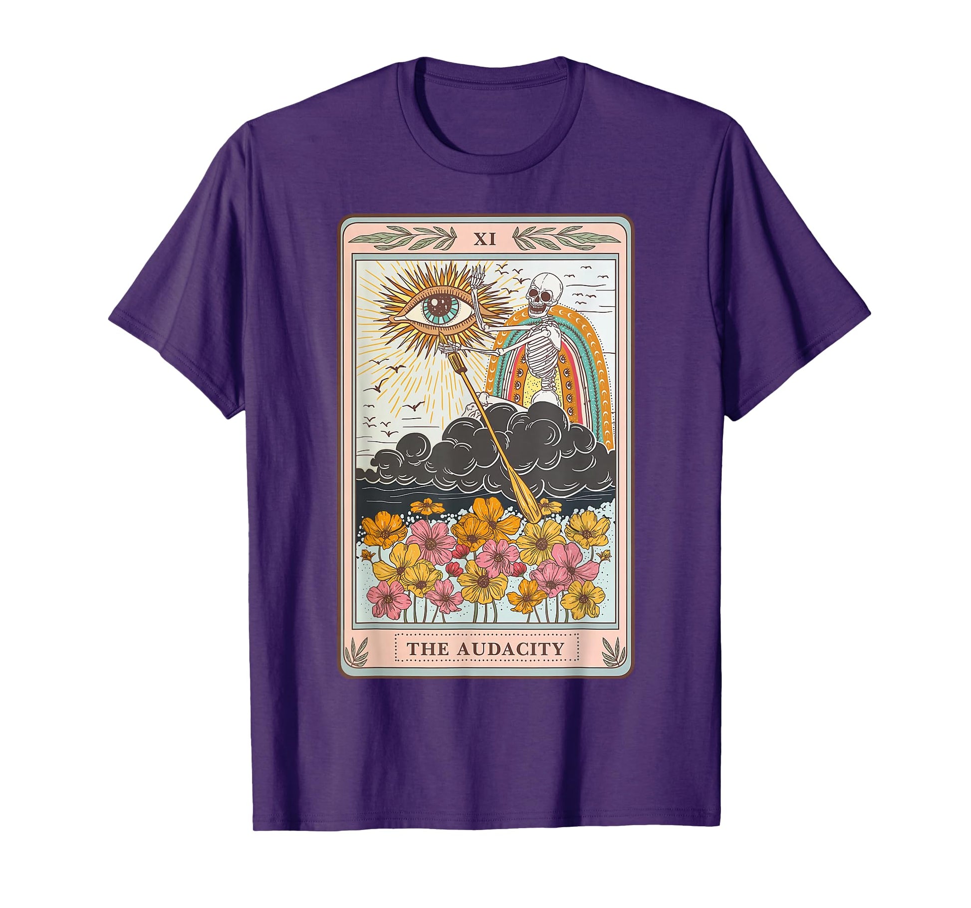 Skeleton Riding Cloud Audacity Tarot T-Shirt - Novelty Apparel for Adults - T-Shirt, Sweatshirt, Hoodie